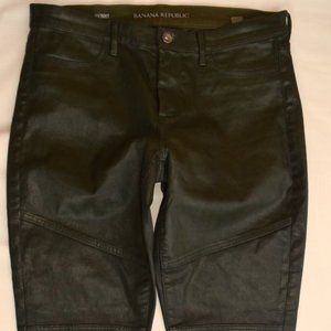 Banana Republic Deep Olive Green Coated Wax Skinny